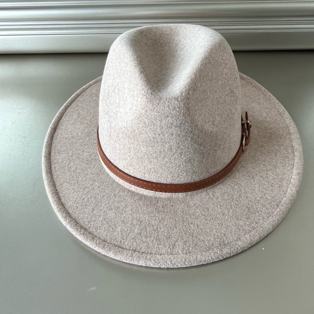 Altar'd State Cream Hat with Brown Band